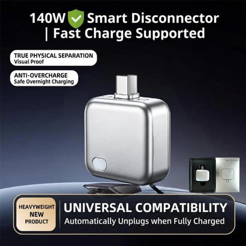 ⚡ 140W Fast Charger ✅ AI Auto-Disconnect & Battery Protection | Safe Overnight Charging 🔋