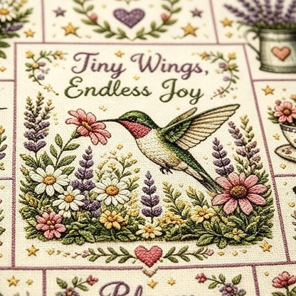 Hummingbird and Flower Cross Stitch