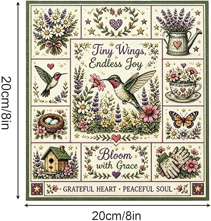 Hummingbird and Flower Cross Stitch