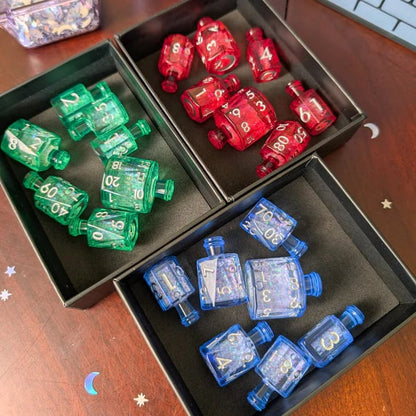 🎲🌙Crescent Moon Liquid Core Potion Dice Sets🧪
