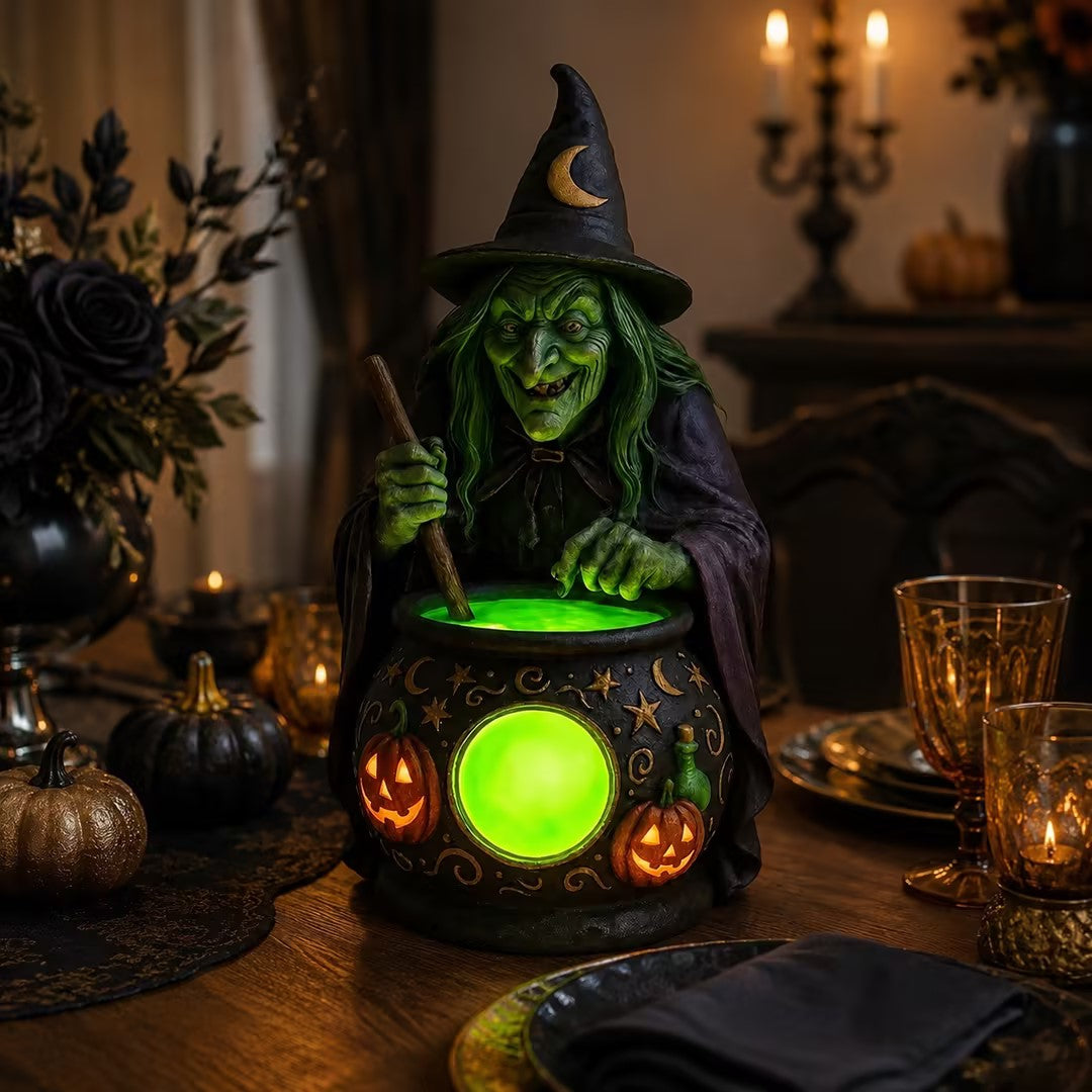 🔥Last Day 47% OFF🧙Solar-Powered Witch Cauldron Light for Halloween