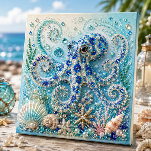 🔥 Last Day 49% OFF - 🌊✨ Ocean Theme Pearl Art DIY Kit – Relaxing DIY Craft to Create Stunning Coastal Artwork
