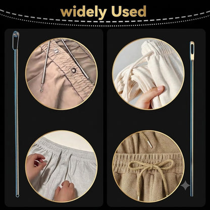 🔥49% OFF 2Pcs Flexible Drawstring Threading Tool 🧵 Bendable Metal Spring Threader for Hoodies Pants Shoelaces