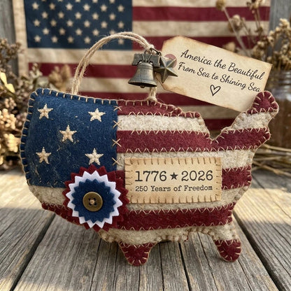 🎁Handcrafted America 250th Anniversary Keepsake Ornaments | Rustic Patriotic Decor 🇺🇸