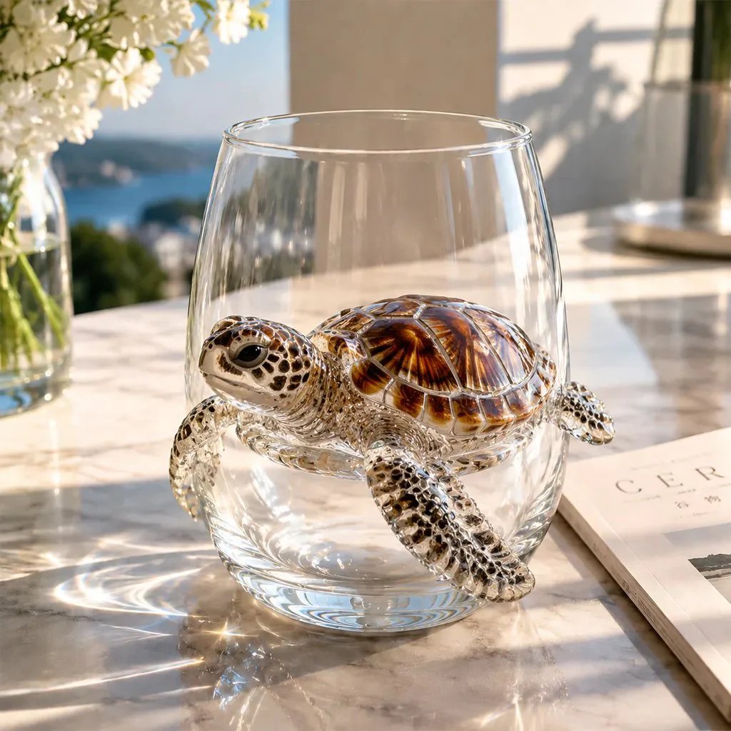 🎁The Perfect Beach House Gift🌊3D Ocean Animal Artisan Glassware Collection