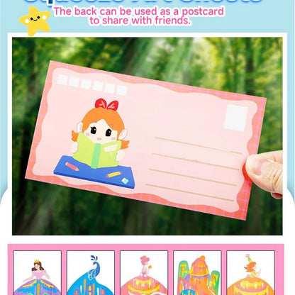🌈 Rainbow Scratch Painting Kit - 49% OFF- ✨ Magic Scratch Reveal Screen-Free Kids Activity