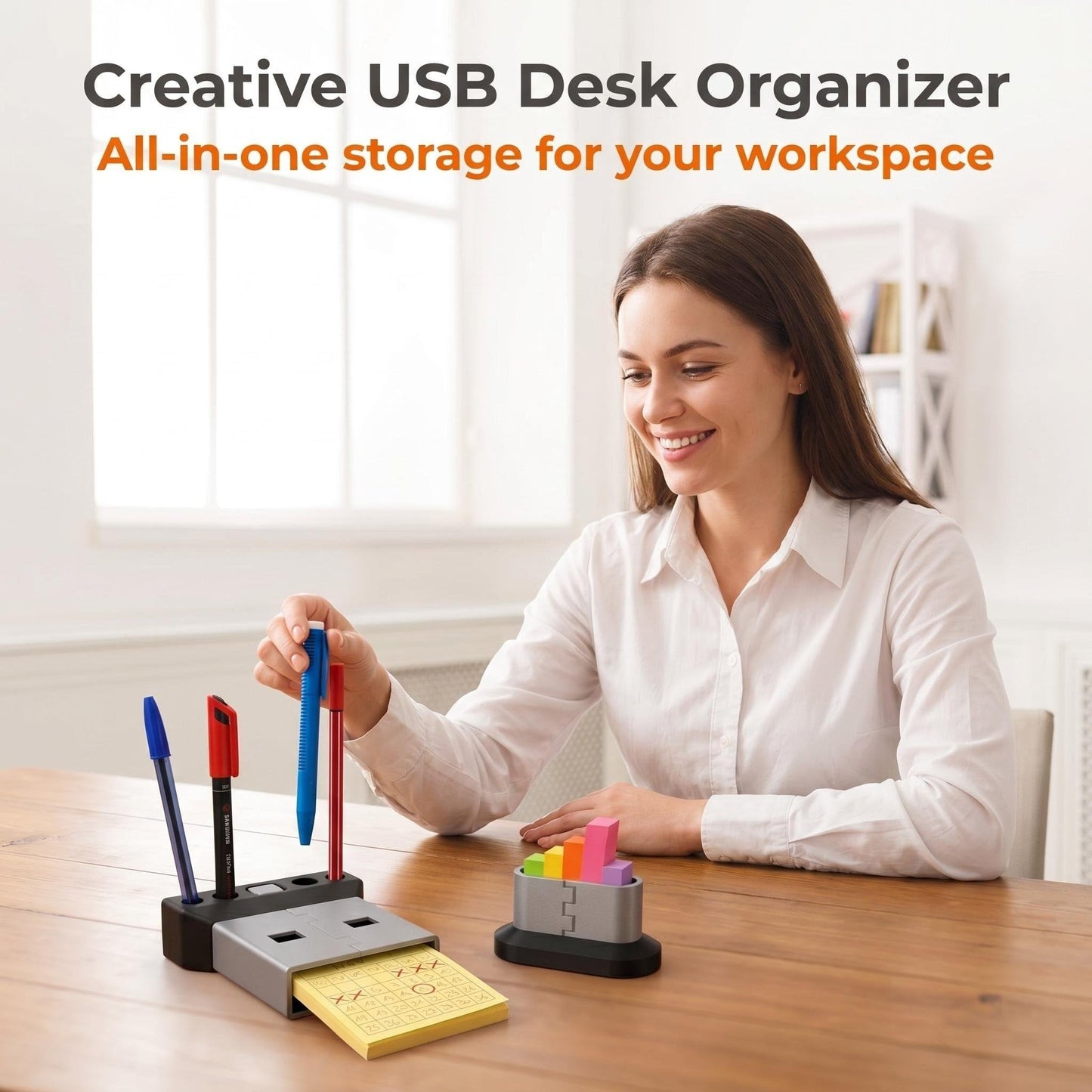 USB-Shaped Desk Organizer Set