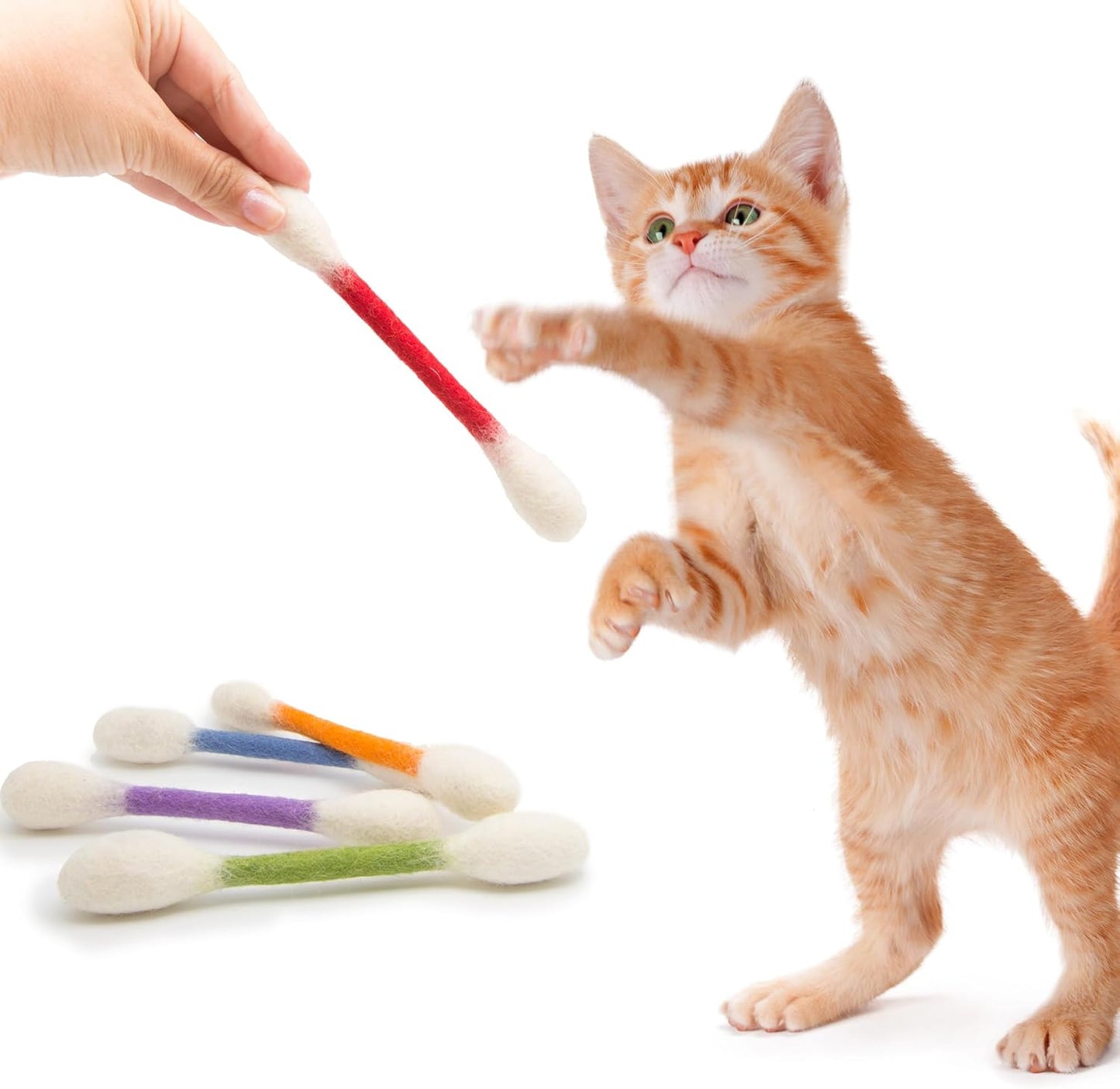 ❤️For happy, healthy, and active indoor cats🐱Swabs Large Size Cat Toys with Catnip