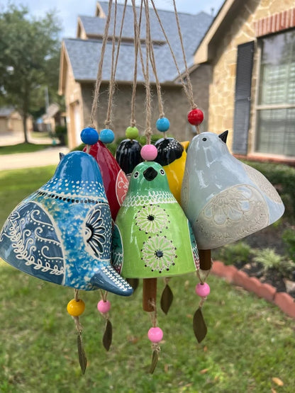 🐦Hand-Painted Ceramic Bird wind Chimes (Handmade by Jordan Maynard®)-Buy 3 Free Shipping