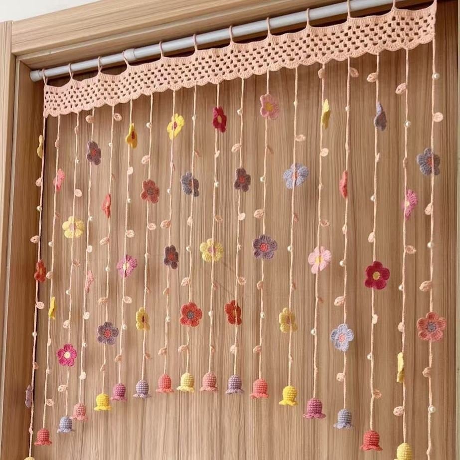 ✨Hand-Crocheted Flower Door Curtain