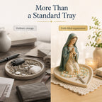 ✝️ HOT SALE 50% OFF - Graceful Faith Virgin Mary Ceramic Rosary Holder Keepsake Tray