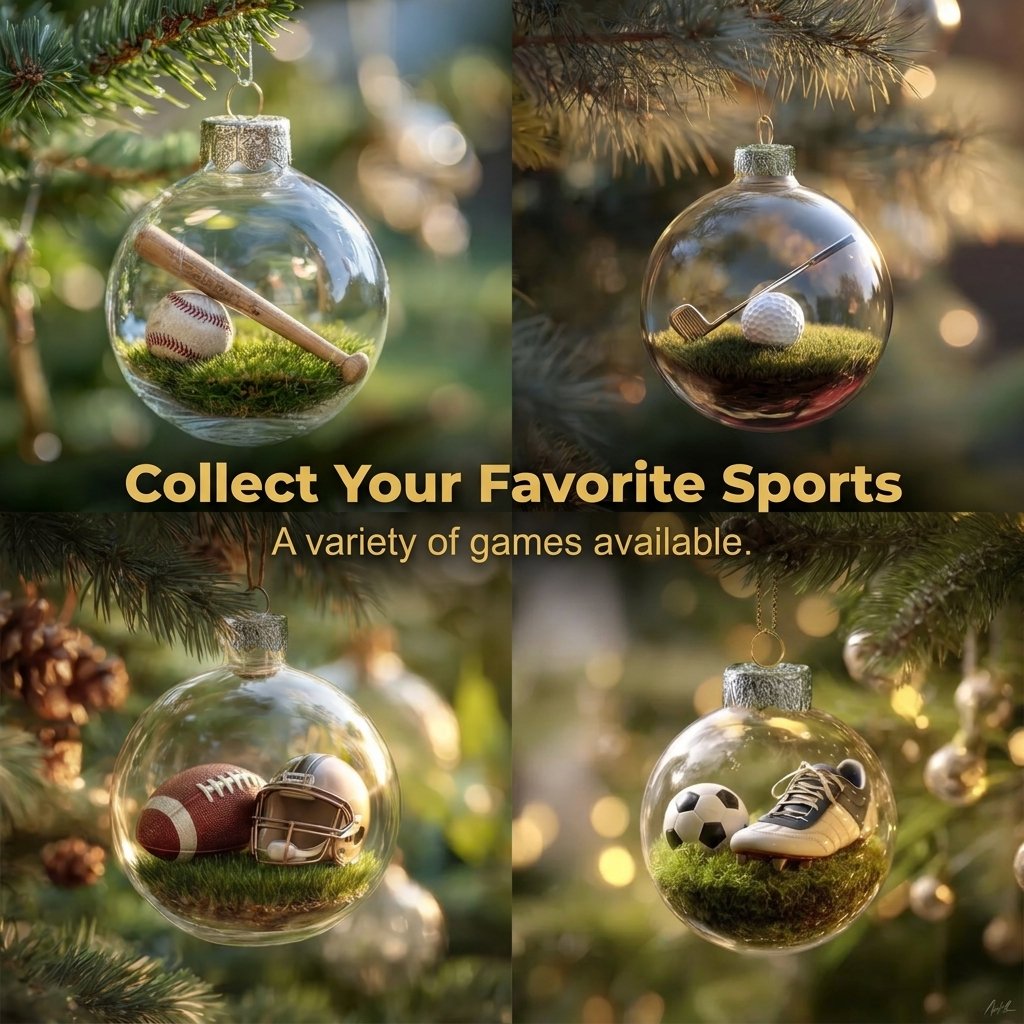 🎁Limited release-🌲Christmas Gift--⚾Sports Holiday Ornament