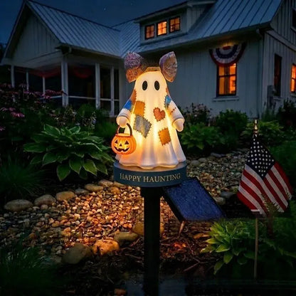 TODAY'S SPECIAL OFFER-50% OFF 🔥Lighted Vintage Patchwork Ghost Solar Garden Light