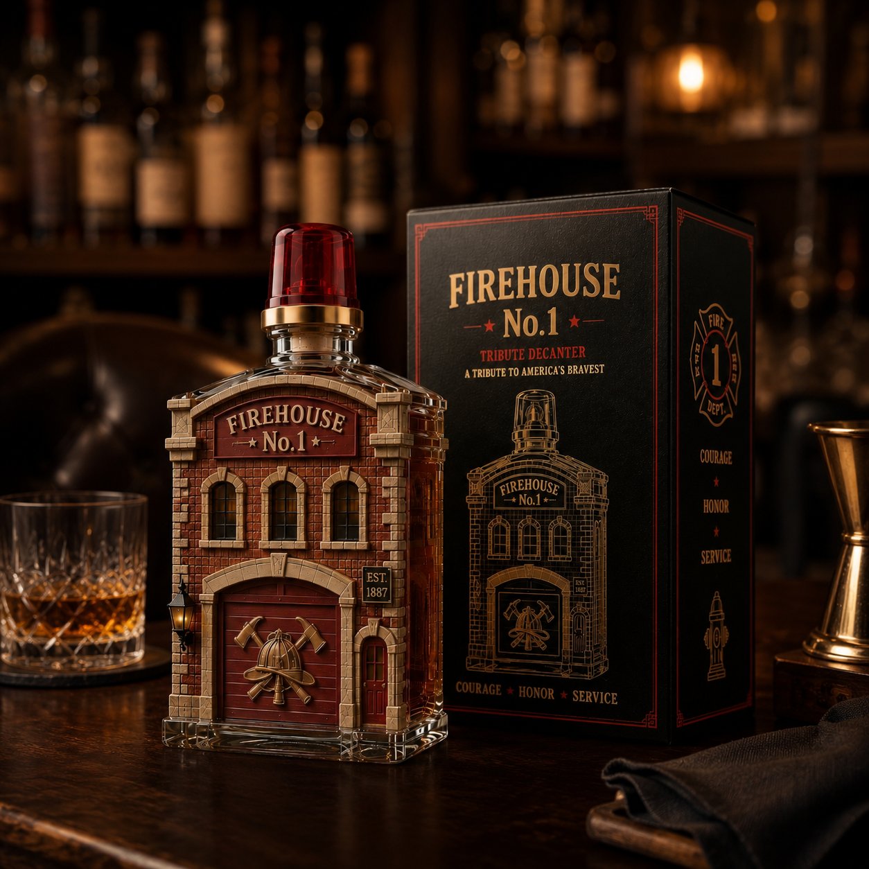 Firehouse No. 1 A Tribute To America’s Bravest Whiskey Bottle
