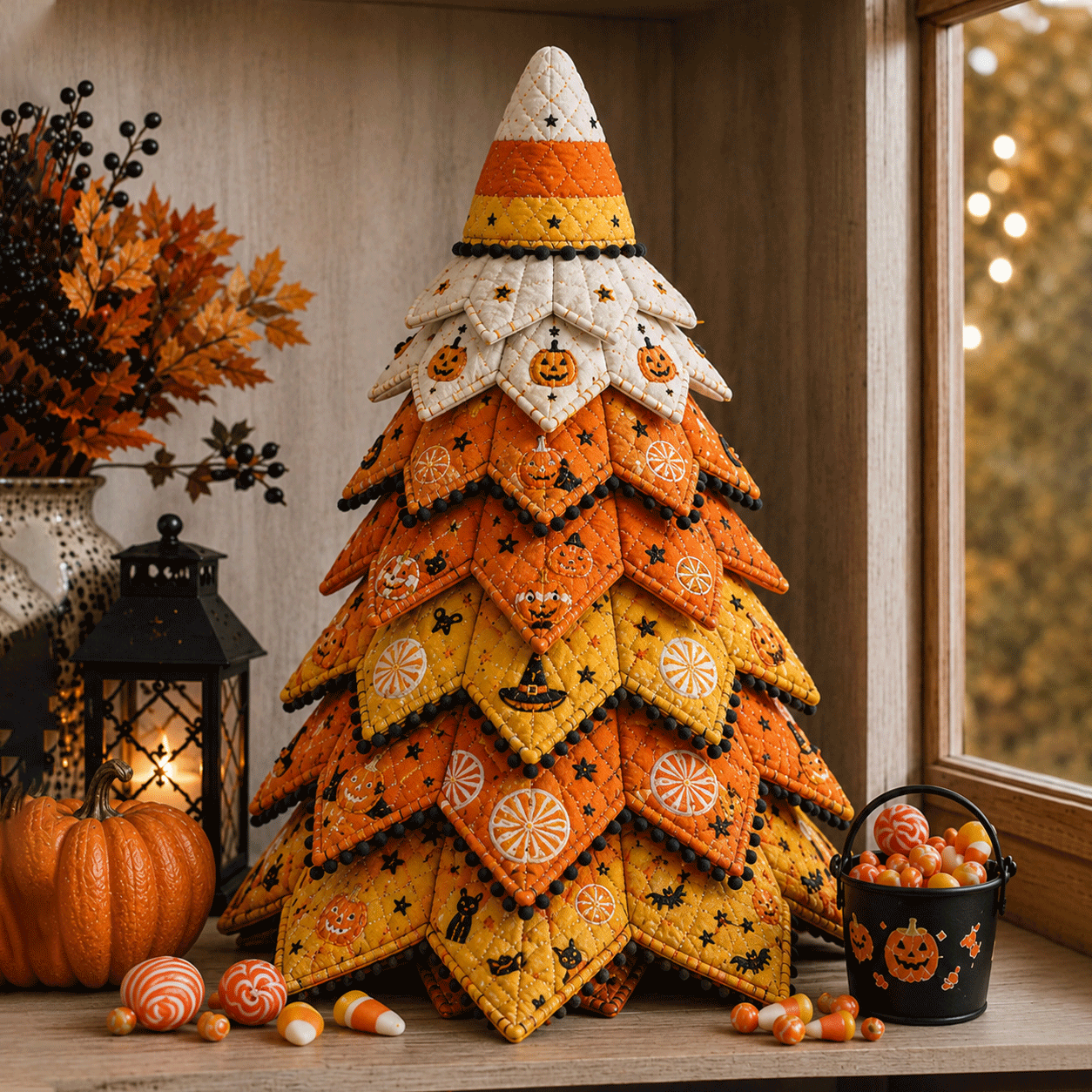 🔥HOT SALE🎃 DIY Halloween Quilted Fabric Tree Kit