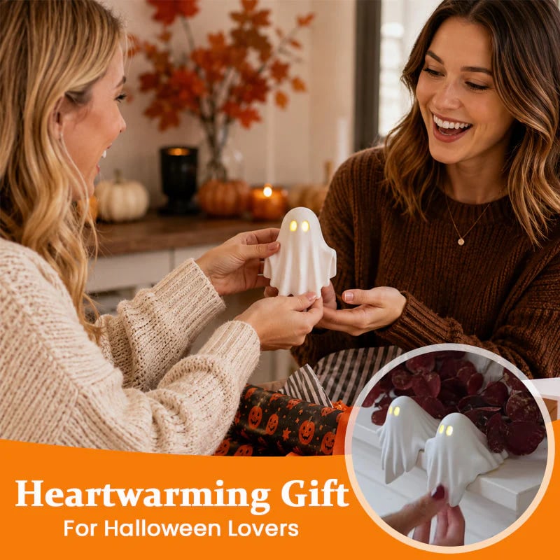 🔥A Tiny Ghost That Lights Up the Night — Cute Glowing Decor for Porch, Window & Halloween👻