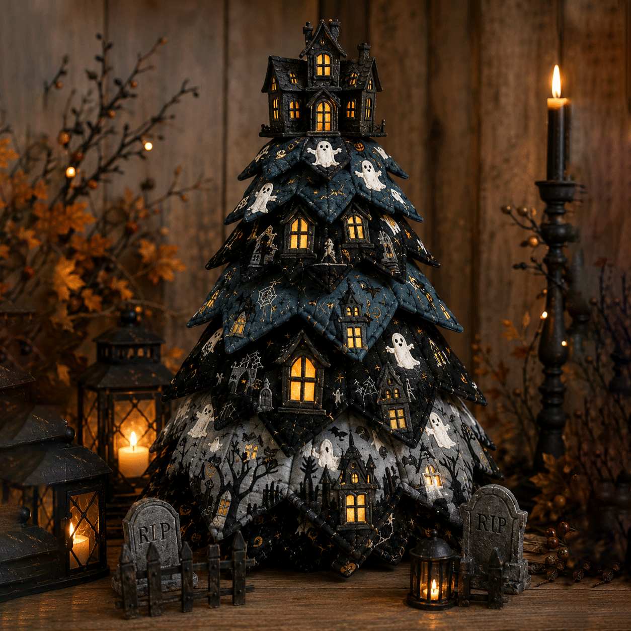 🔥HOT SALE🎃 DIY Halloween Quilted Fabric Tree Kit