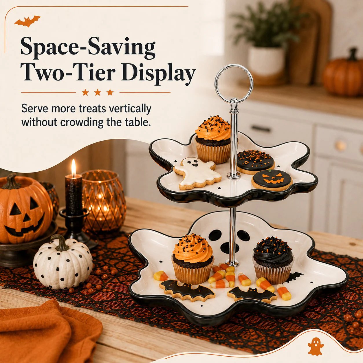 🔥HOT SALE 49% OFF – ✨Two-Tier Ghost Serving Stand