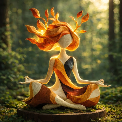 🌿 Inner Peace Rise | Abstract Growth Sculpture