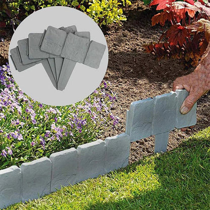 🌿✨2026 Imitation Stone Garden Fence – Real stone look, no tools needed, Easy to install & expand🏡♻️