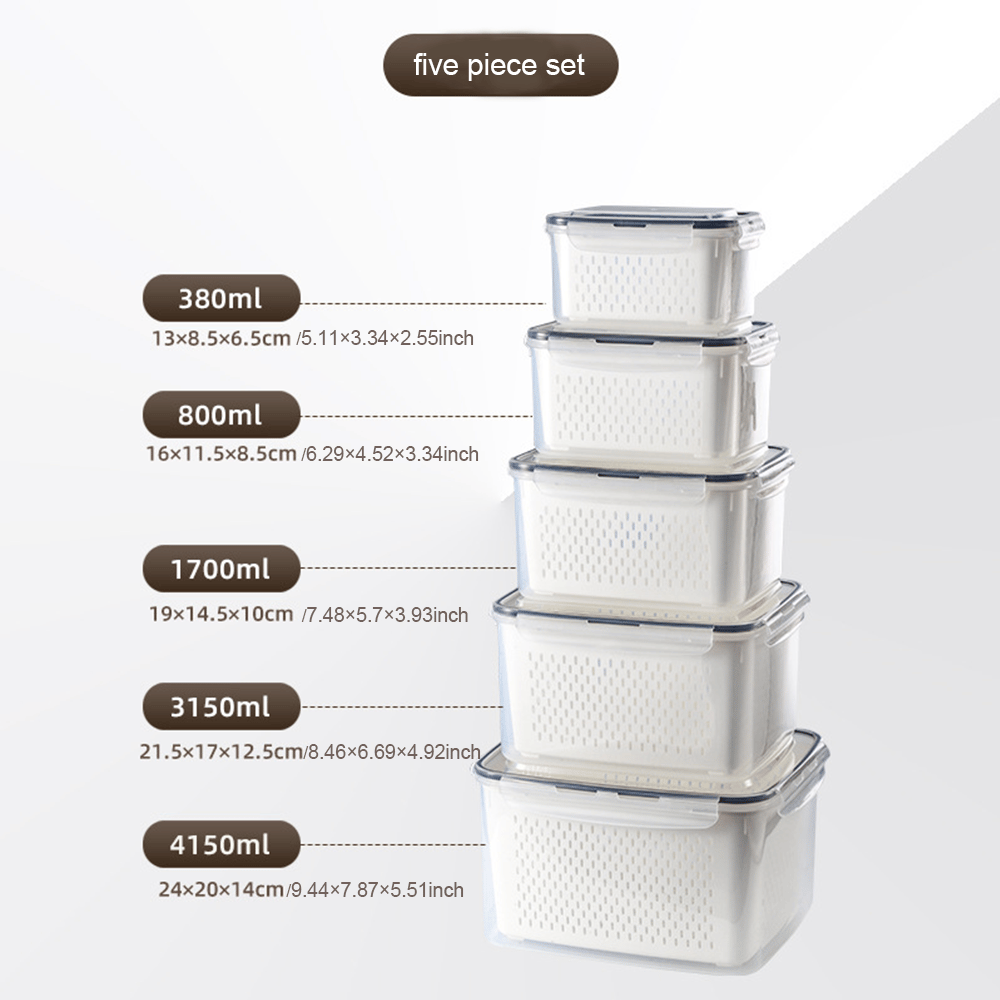 🍓 Refrigerator Food Storage Containers – Keep Fruits Fresh