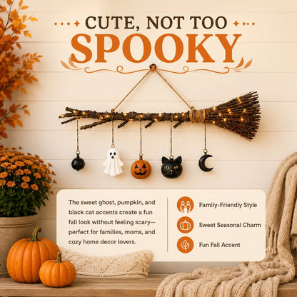 ⚡Hot Sales 49% OFF🔥Lighted Fall Broom Wall Hanging🍂
