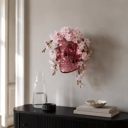 Gothic Skull Wall Vase 💀 – Hangable & Tabletop Freestanding🌸