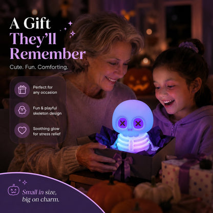 💀HOT SALE 50% OFF🔥Charming Silicone Skeleton Color Changing Bedside Night Light🔥