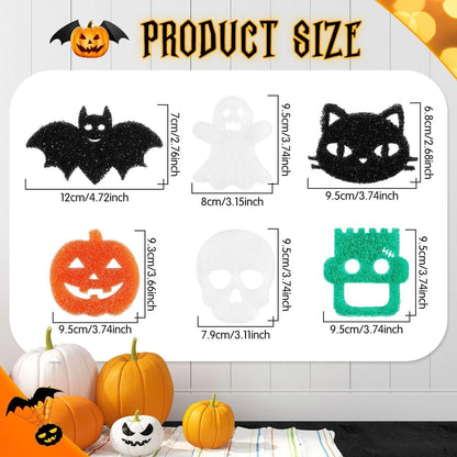 🔥Hot Sale⚡6 Pcs Halloween Cleaning Sponges🎃