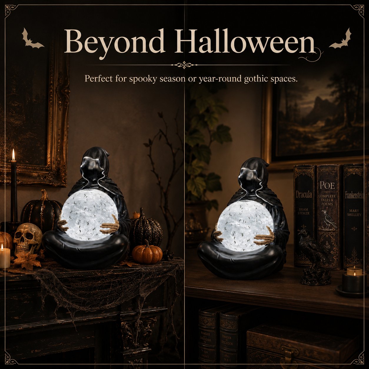 🔮 Mystic Reaper Swirling Bat Crystal Ball Light✈️ Buy 2 Get Free Shipping