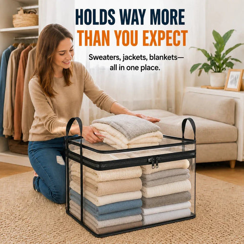 🎉Factory Clearance Sale 75% OFF📦Large Heavy-Duty Thick Plastic Clear Storage Bag for Clothes, Moving & Storage