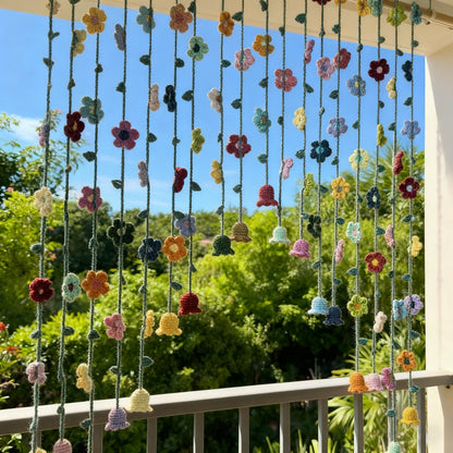 ✨Hand-Crocheted Flower Door Curtain