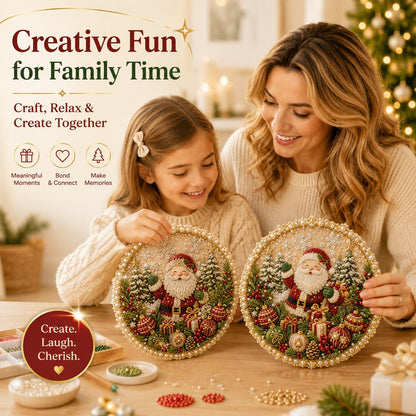 ✨ Four Seasons & Holiday Pearl Art Hanging Wreath Kit | Luxury Flocked Canvas with Scratch-Resistant Non-Fading Pearl Beads DIY Handmade Seasonal Decor 💎