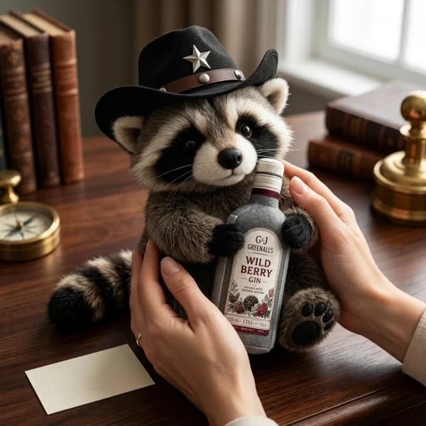 🦝Wild West Whiskey Raccoon Collector Plush Doll