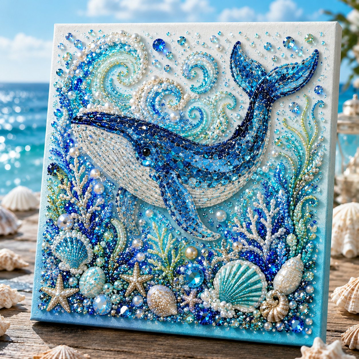 🔥 Last Day 49% OFF - 🌊✨ Ocean Theme Pearl Art DIY Kit – Relaxing DIY Craft to Create Stunning Coastal Artwork