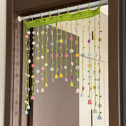✨Hand-Crocheted Flower Door Curtain