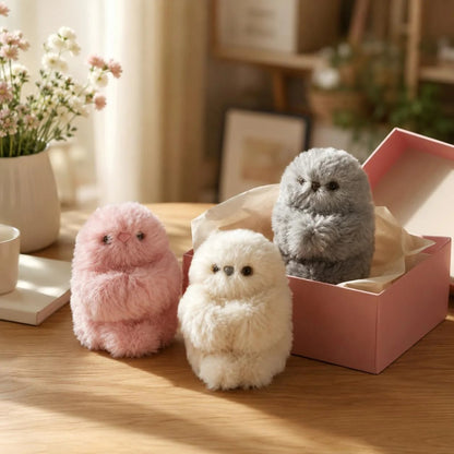 🦉3-in-1 Interactive Plush Owl – Talks, Sings & Turns Head – Cute Plush Pendant for Baby, Bags& Cars