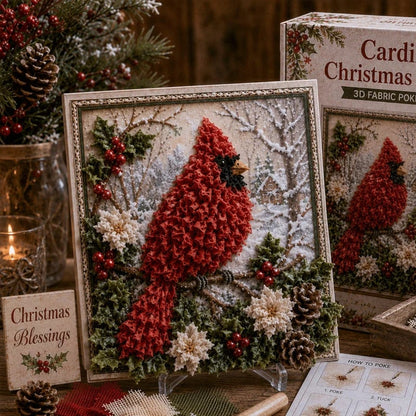 ✨HOT SALE 🎁 3D Christmas Fabric Poke Art Craft Kit🎄