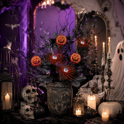 🖤 Dark Gothic Halloween Stems – Instant Spooky Elegance for Any Vase or Mantel