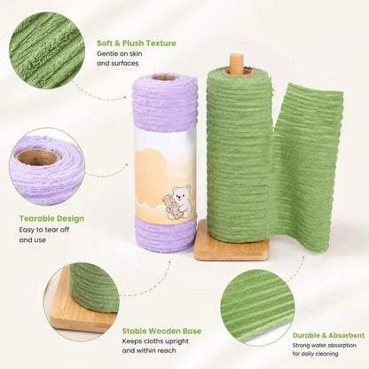 🌟 Premium Reusable & Antibacterial Cleaning Cloth Roll 🌟