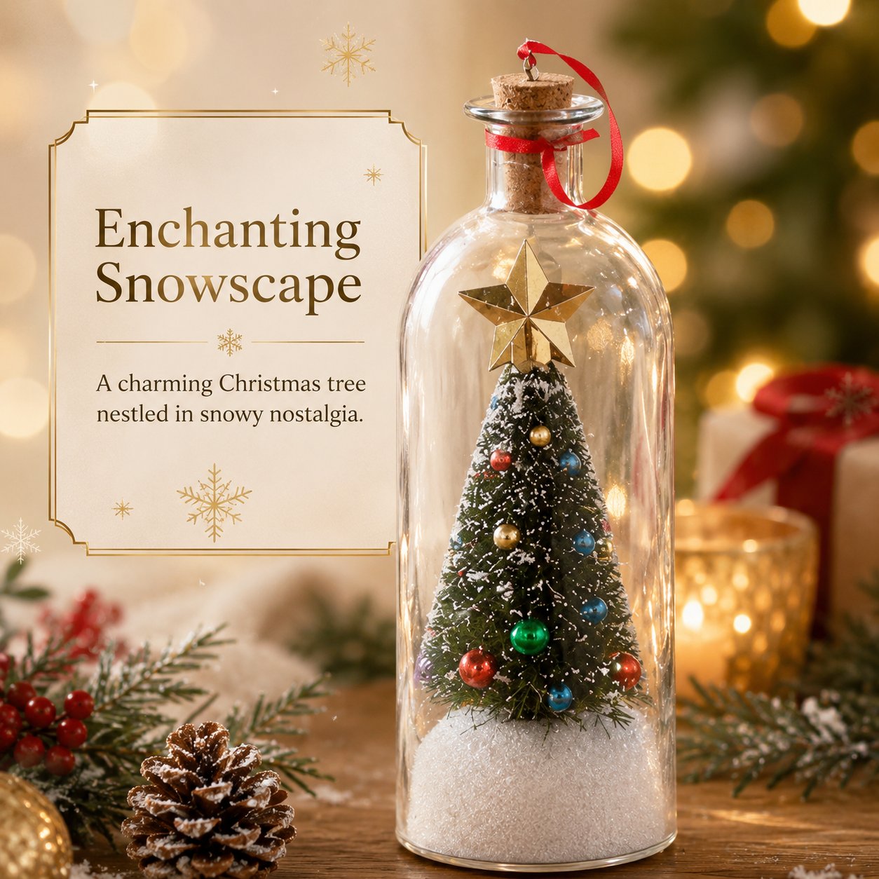 🎄 HOT SALE 50% OFF🔥Voice Recording Christmas Tree Glass Bottle Holiday Keepsake Centerpiece🔥