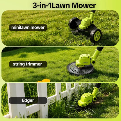 🛠️ LIMITED-TIME 59% OFF! ✨3-in-1 Cordless Lawn Mower with 2×21V Batteries