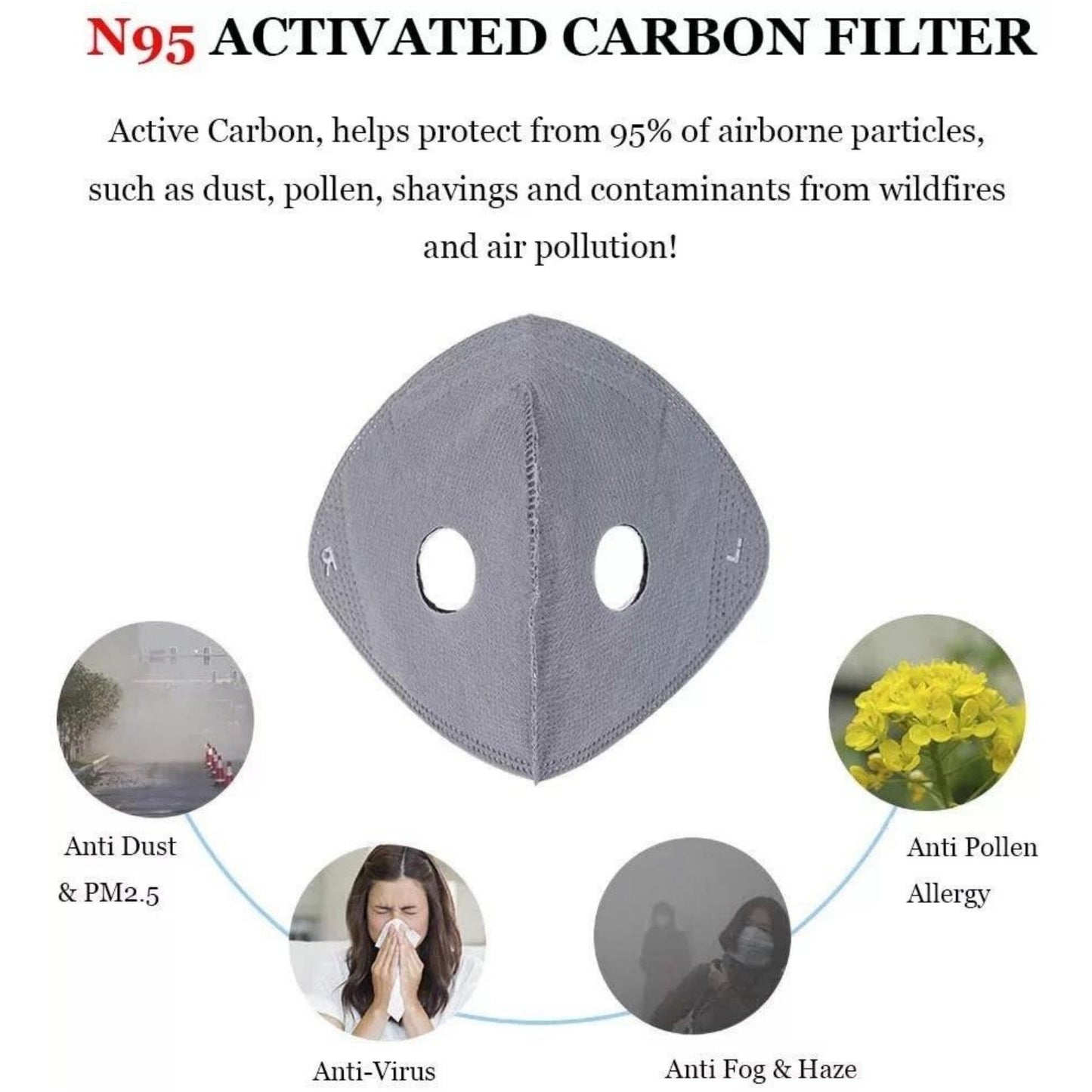 🔥LAST DAY 50% OFF - 💖Reusable Carbon Filter Dust Mask – Built for Active Lifestyles