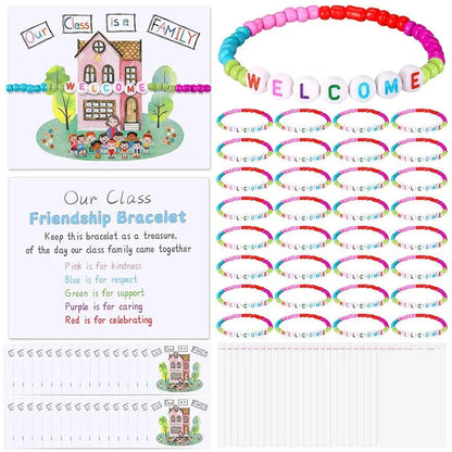 🔥HOT SALE 49% OFF - ✨🌈Pack of 25 Welcome BeadBracelets - StrengthenClassroom Friendship & SpreadWarm Kindness!