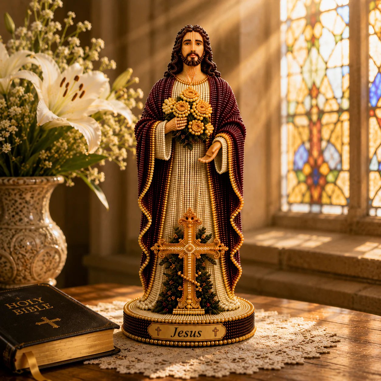 ✝️Sacred Jesus Statue 3D Beaded DIY Kit💕