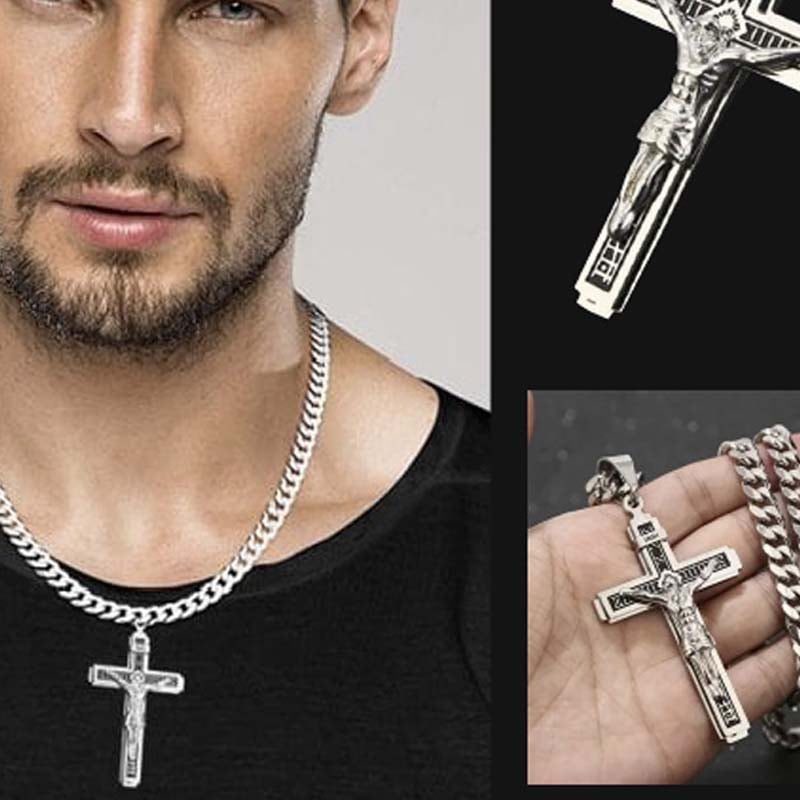 📢📢40% OFF !! ⏰Men's Minimalist Faith Cross Necklace