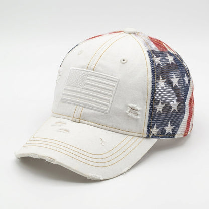 American Flag Ponytail Embroidered Hat