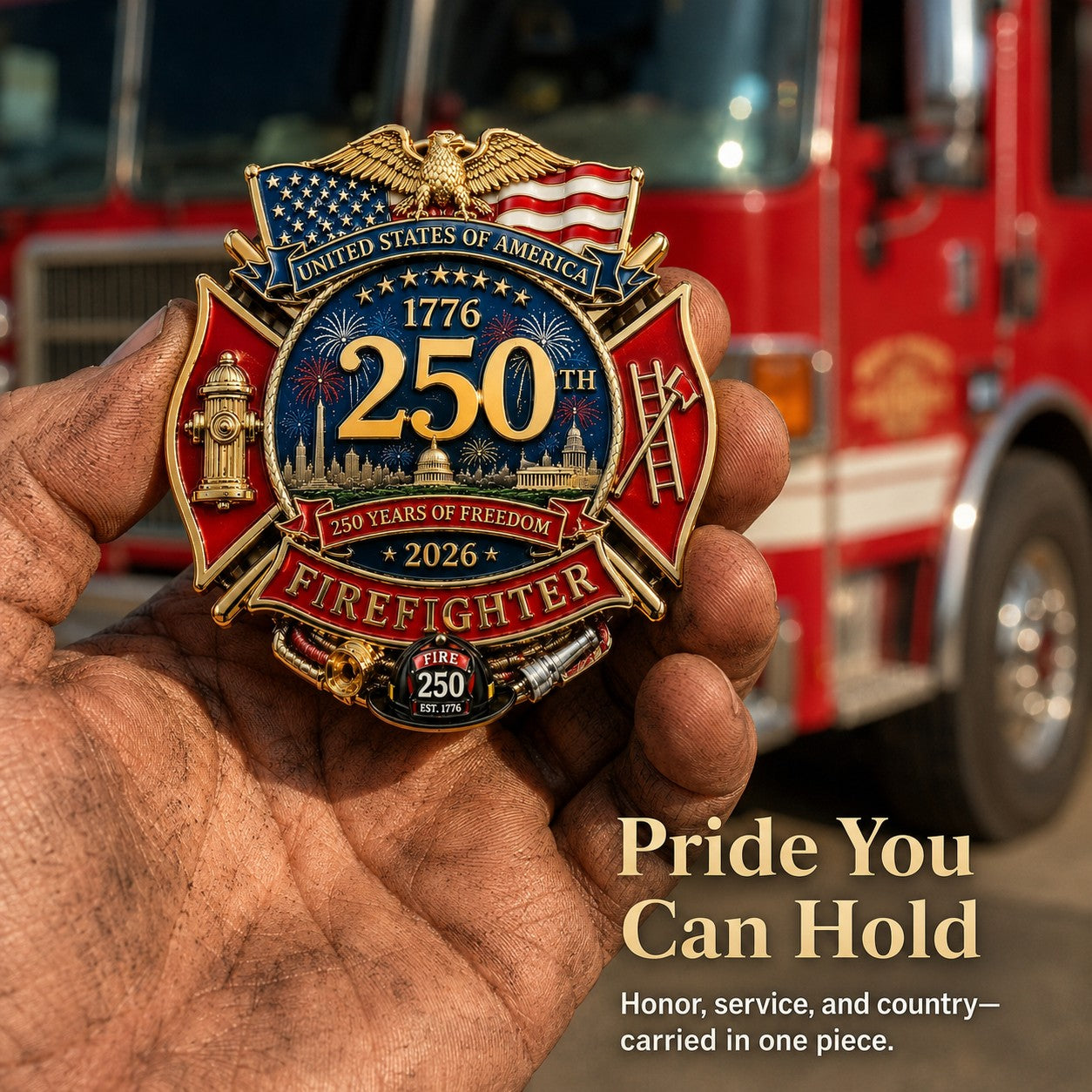 🔥Last Day 49% OFF - 250th Anniversary Firefighter Badge