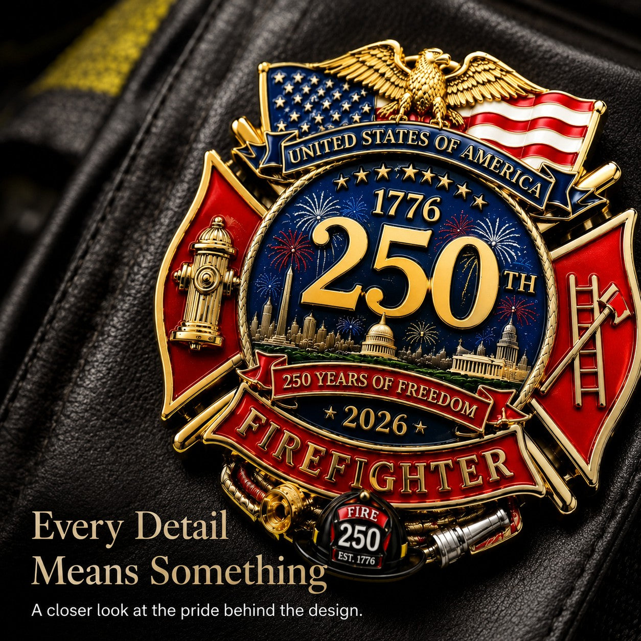 🔥Last Day 49% OFF - 250th Anniversary Firefighter Badge