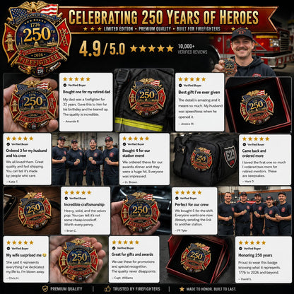🔥Last Day 49% OFF - 250th Anniversary Firefighter Badge